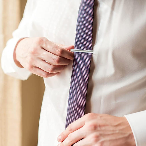 Roctee 2pcs Tie Bars for Men Silver 2.4 Inch, Tie Clip Tack Pin Pinch Tie Clip Clasp Set for Classic Style Ties Neckties for Men Suit Accessories ...